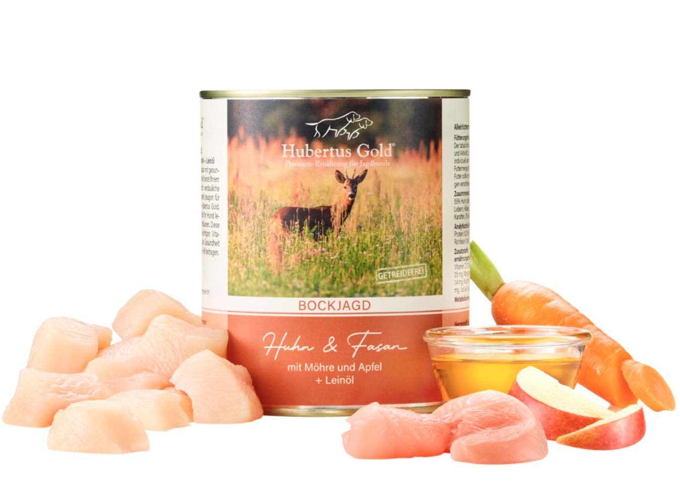 Hubertus Gold Seizoensmenu Bockjagd 2026 met Haan en Fazant 800 gram